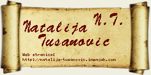 Natalija Tušanović vizit kartica